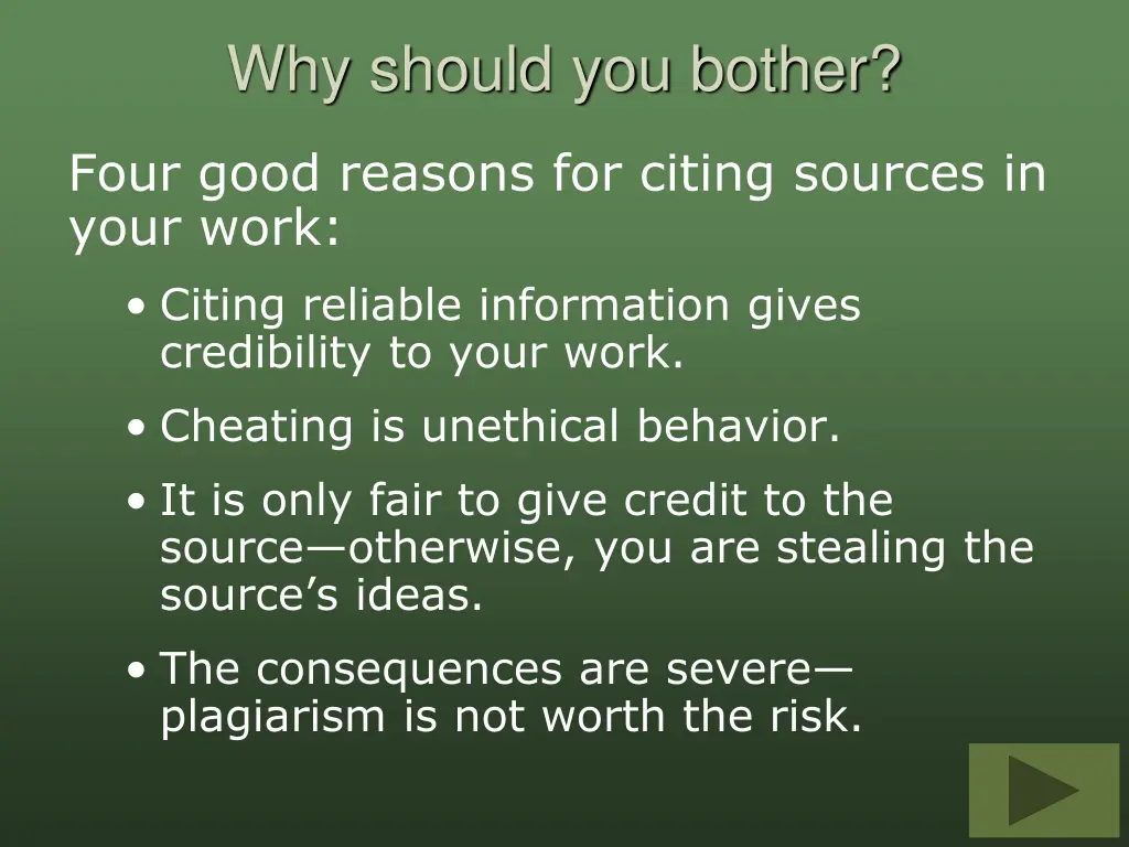 why should you bother