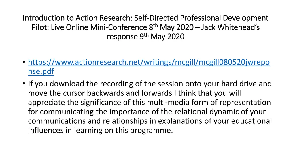introduction to action research self introduction