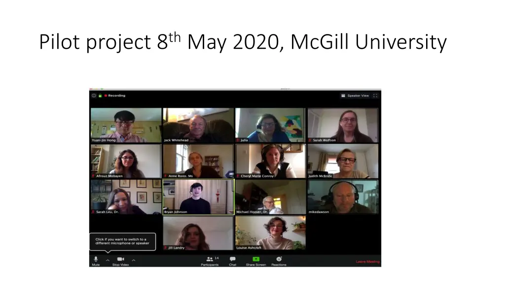 pilot project 8 th may 2020 mcgill university