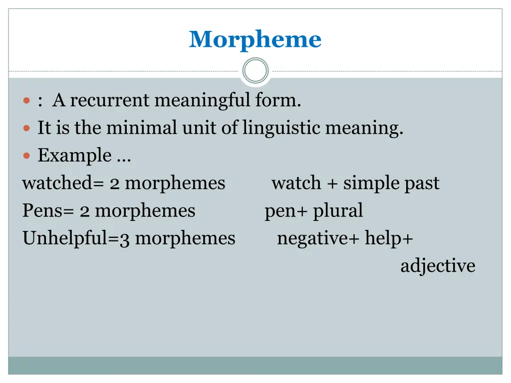 morpheme