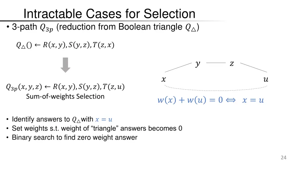 intractable cases for selection 3 path
