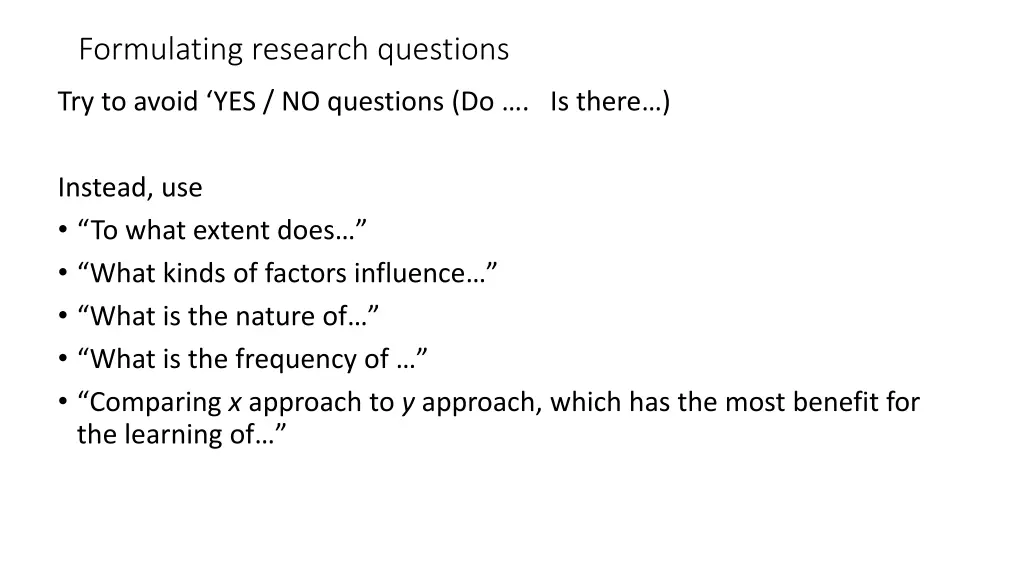 formulating research questions 1
