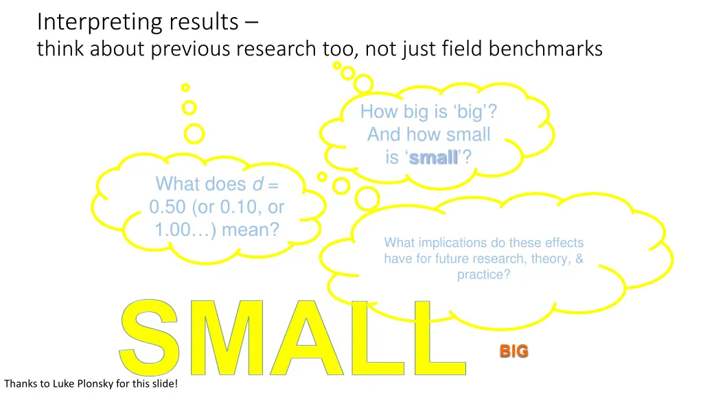 interpreting results think about previous
