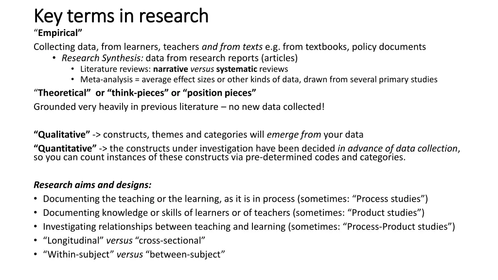 key terms in research key terms in research