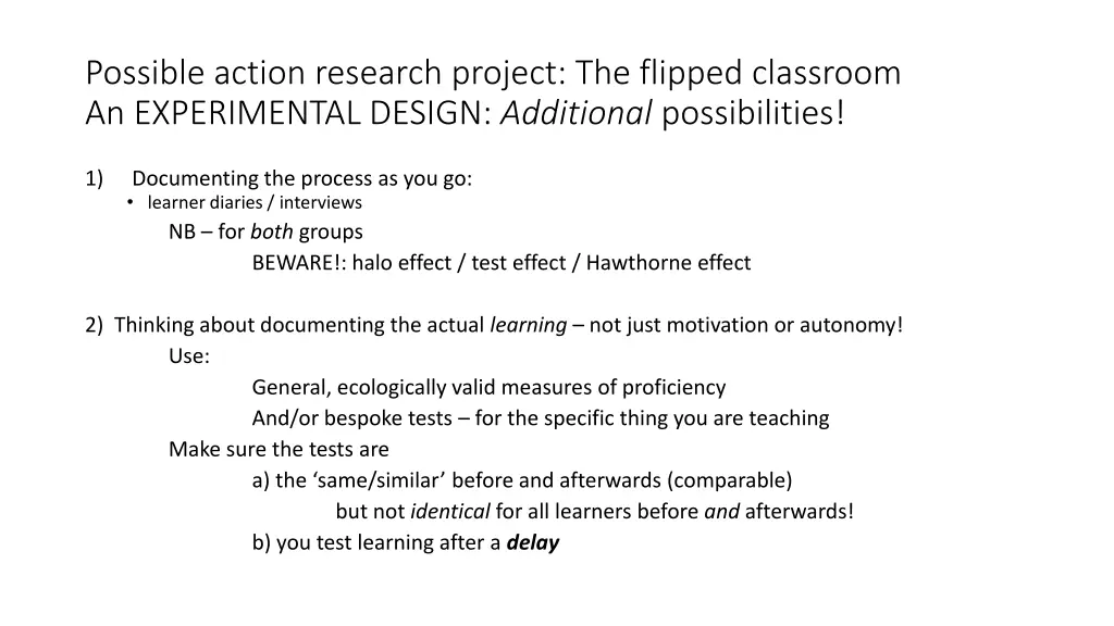possible action research project the flipped 2