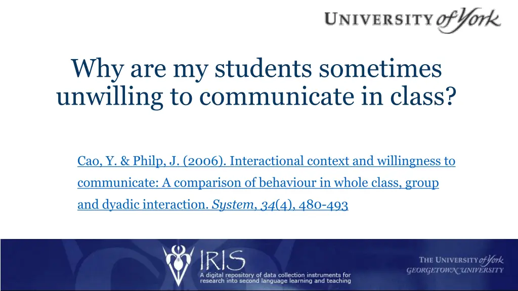 why are my students sometimes unwilling