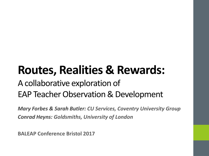 routes realities rewards a collaborative