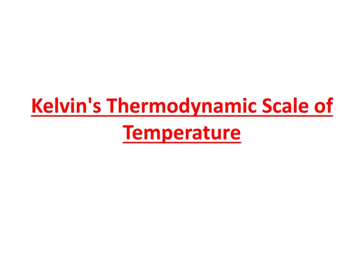 kelvin s thermodynamic scale of temperature