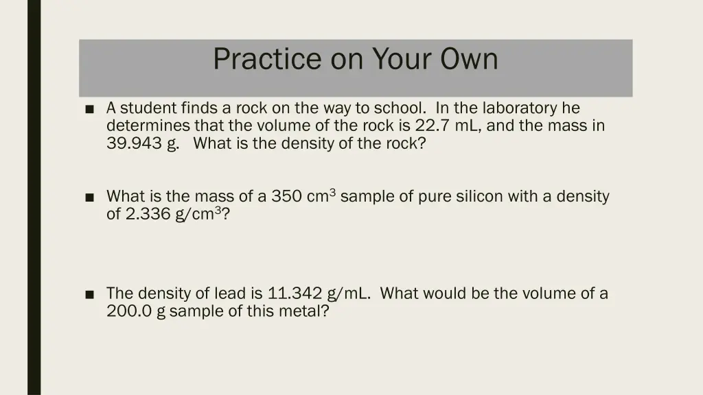 practice on your own