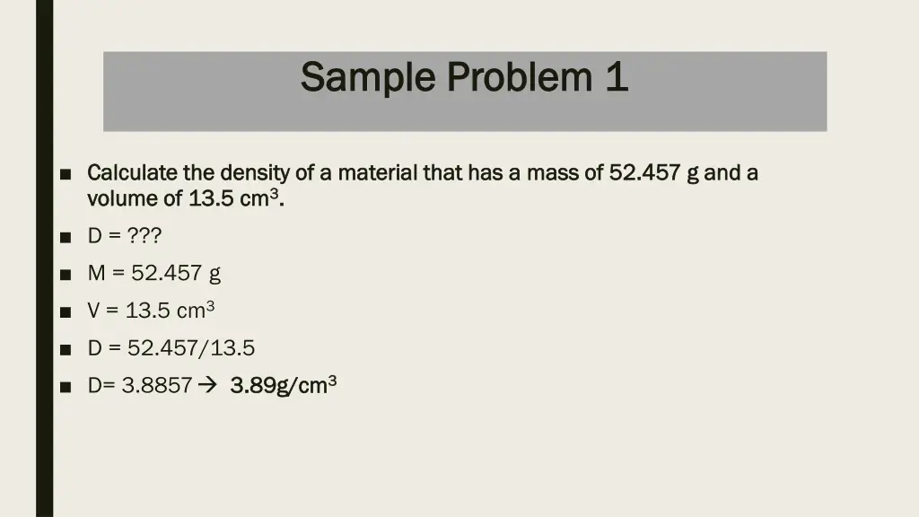 sample problem 1 sample problem 1