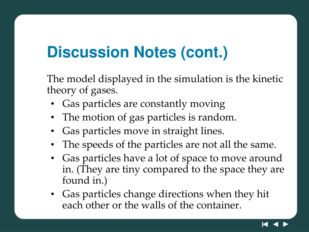 discussion notes cont