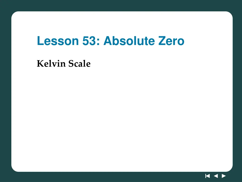 lesson 53 absolute zero