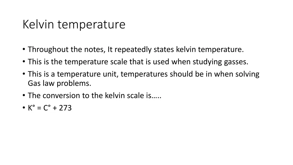 kelvin temperature