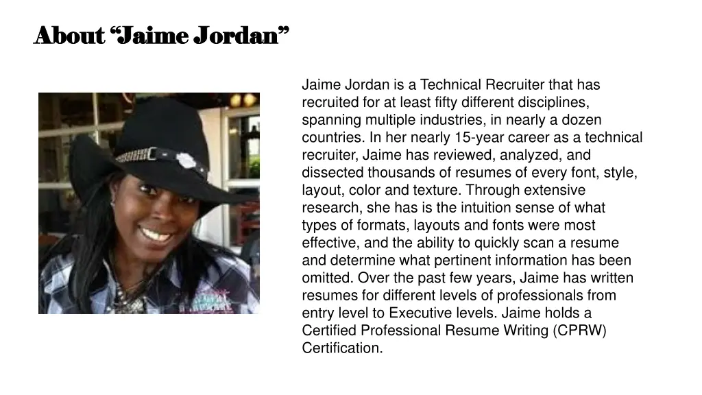 about jaime jordan about jaime jordan