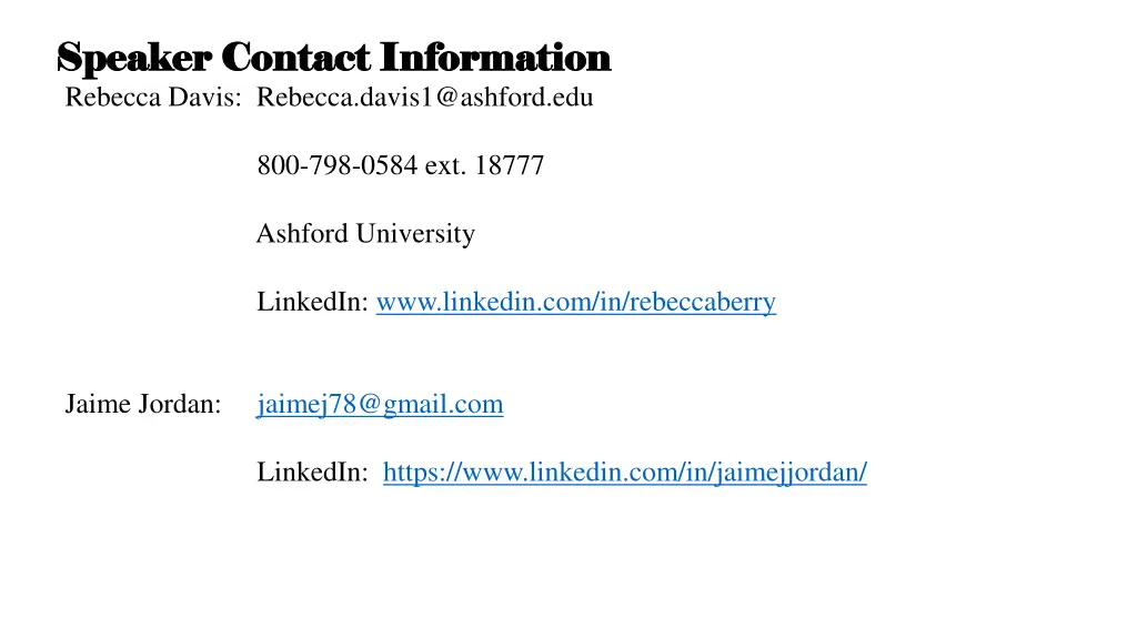 speaker contact information speaker contact
