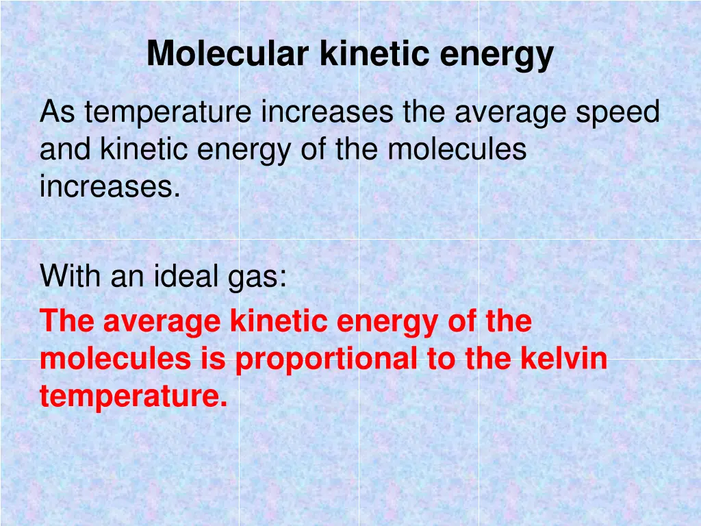 molecular kinetic energy