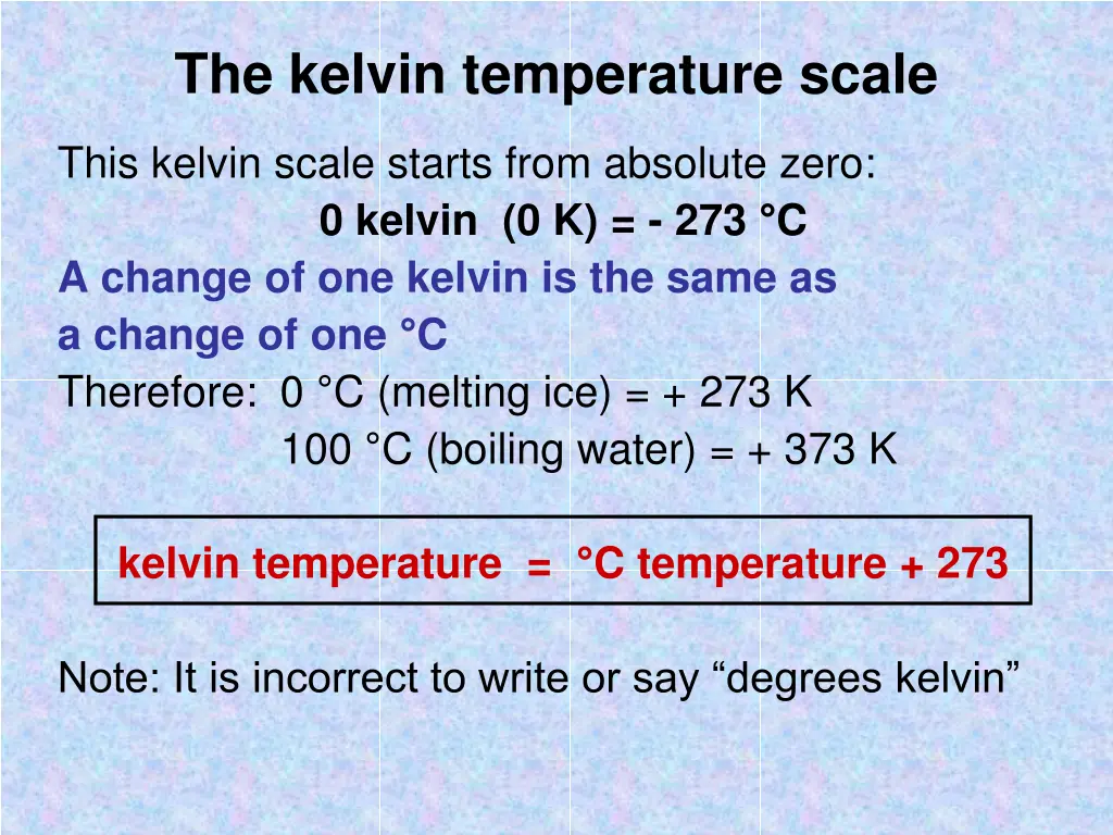 the kelvin temperature scale
