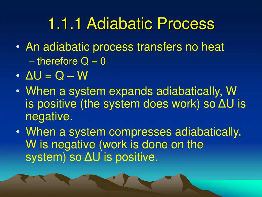 1 1 1 adiabatic process