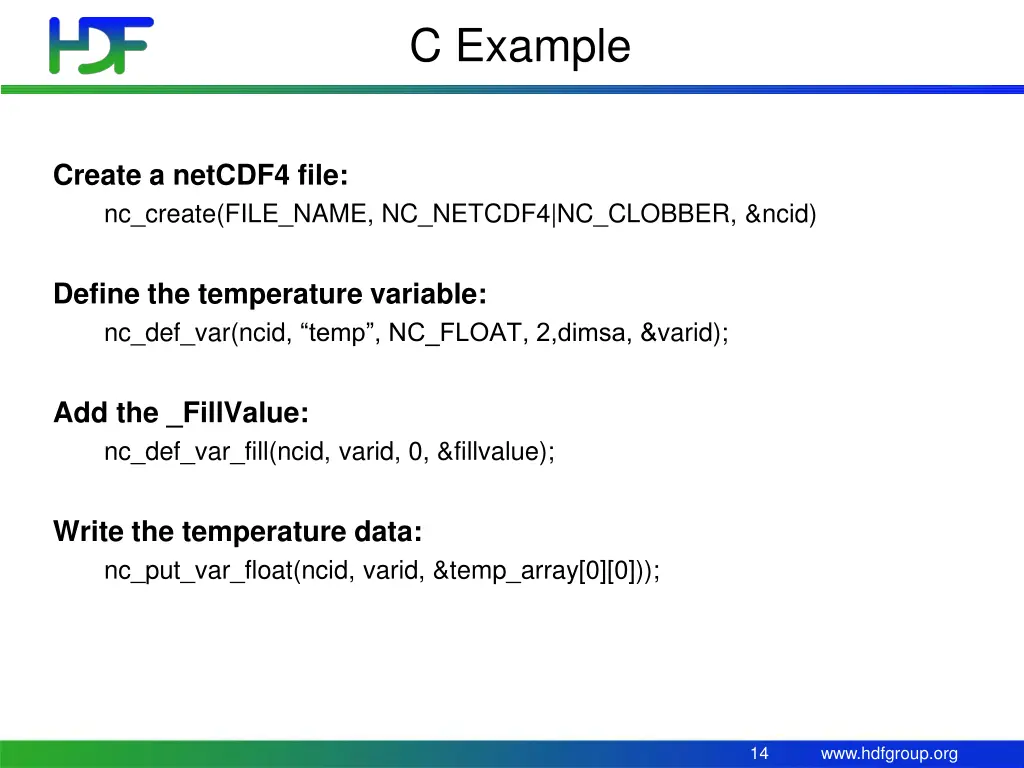 c example
