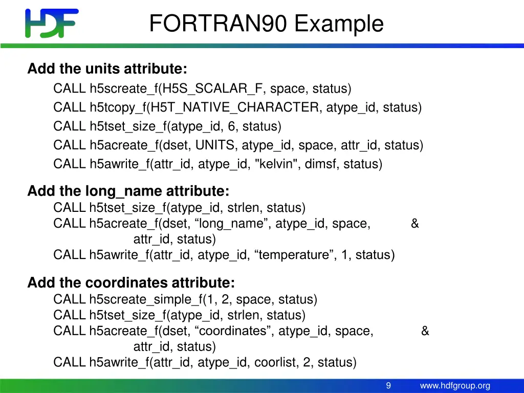 fortran90 example 1