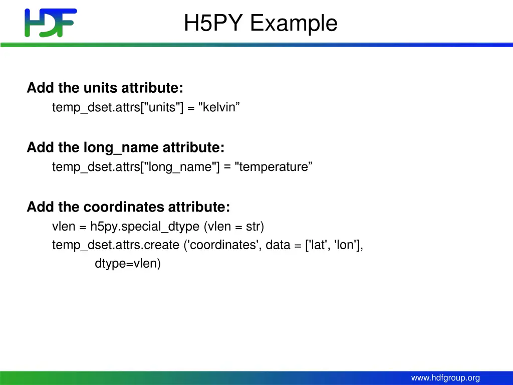 h5py example 1