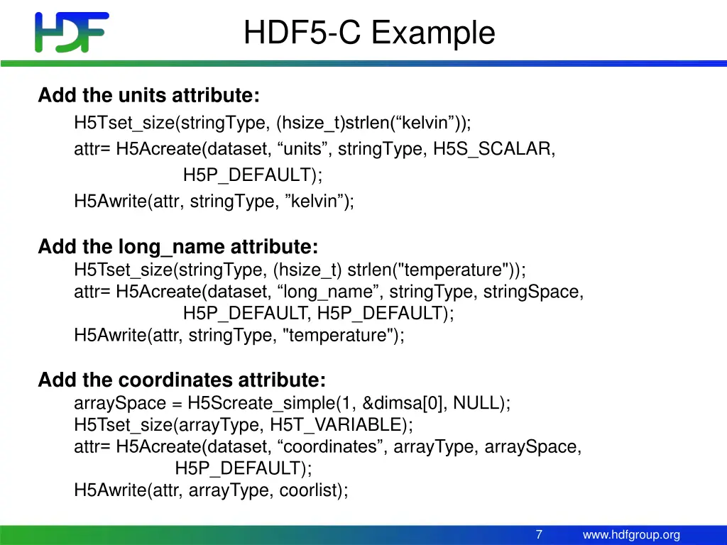 hdf5 c example 1