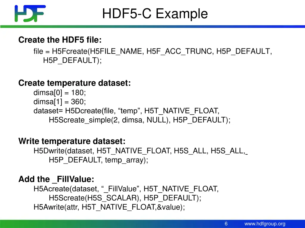 hdf5 c example