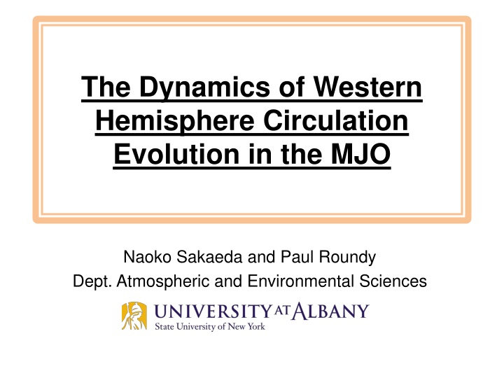 the dynamics of western hemisphere circulation