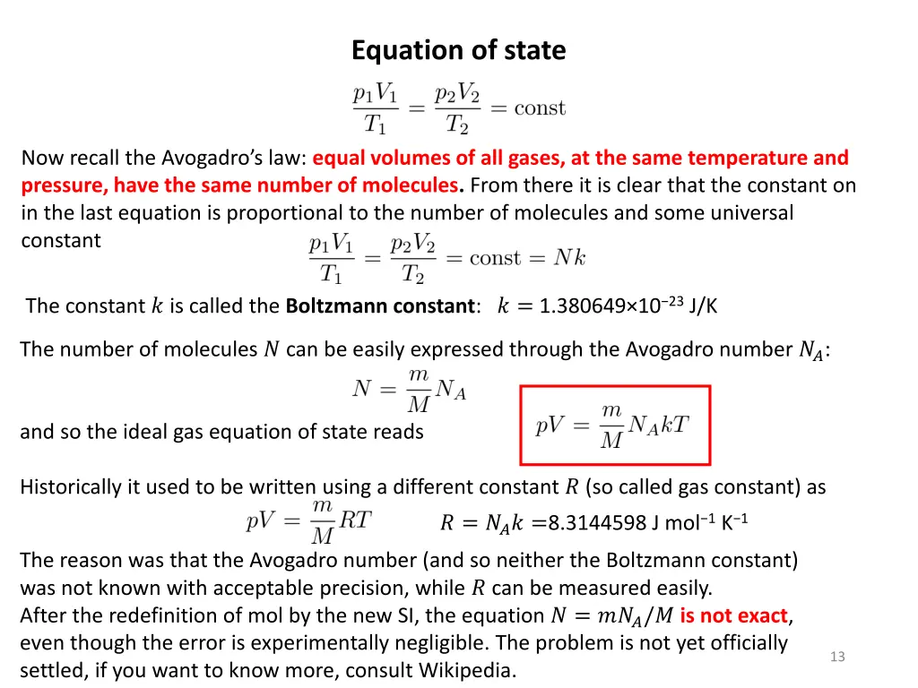 equation of state 1