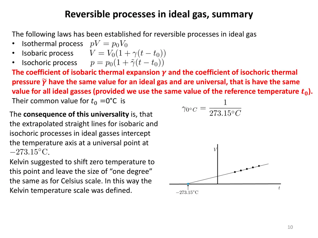 reversible processes in ideal gas summary