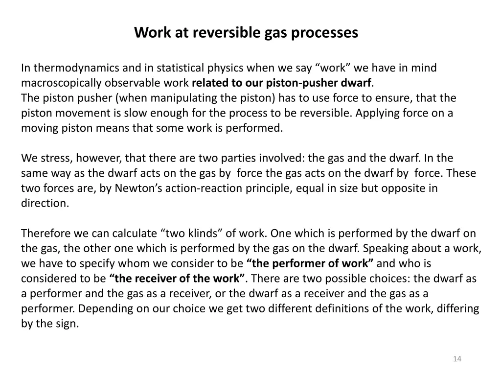 work at reversible gas processes