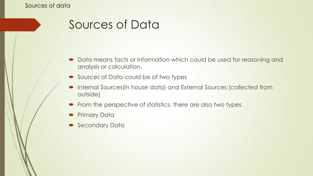 sources of data