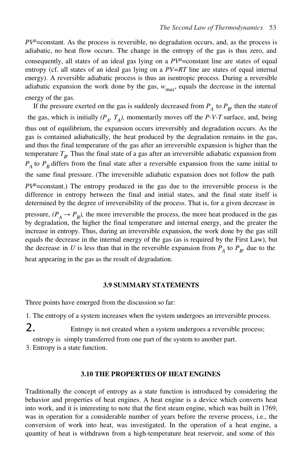 the second law of thermodynamics 53