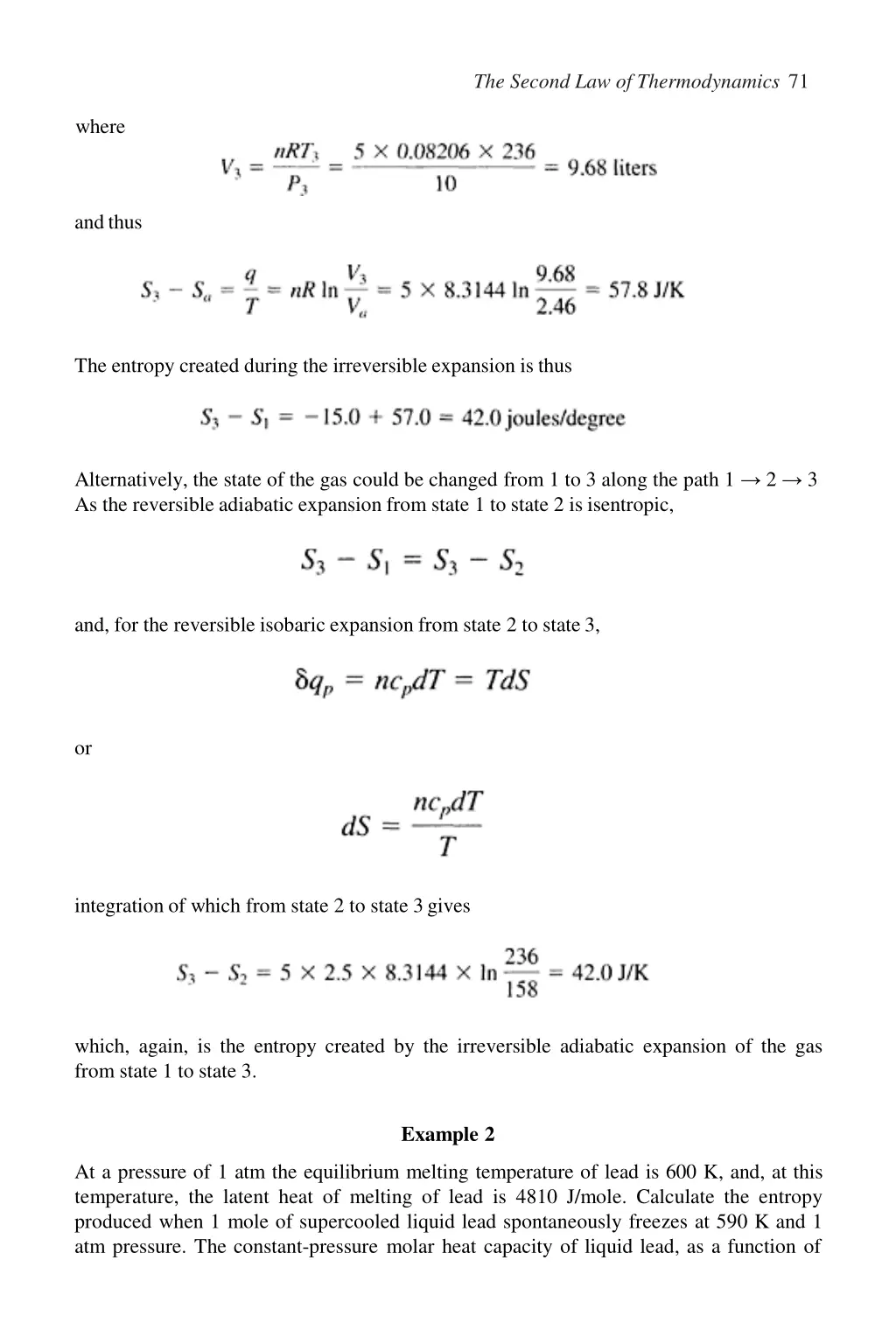 the second law of thermodynamics 71