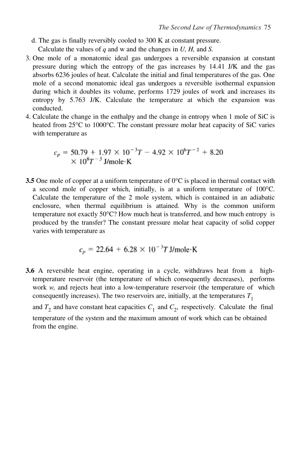 the second law of thermodynamics 75