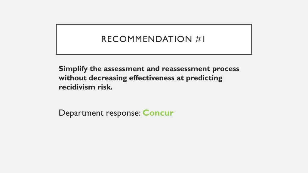 recommendation 1