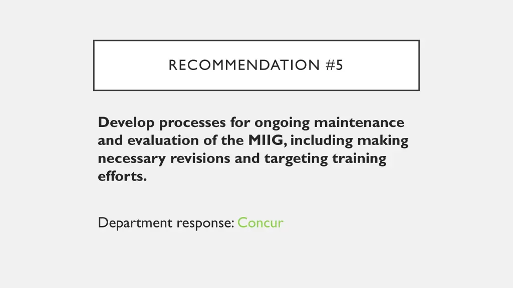 recommendation 5