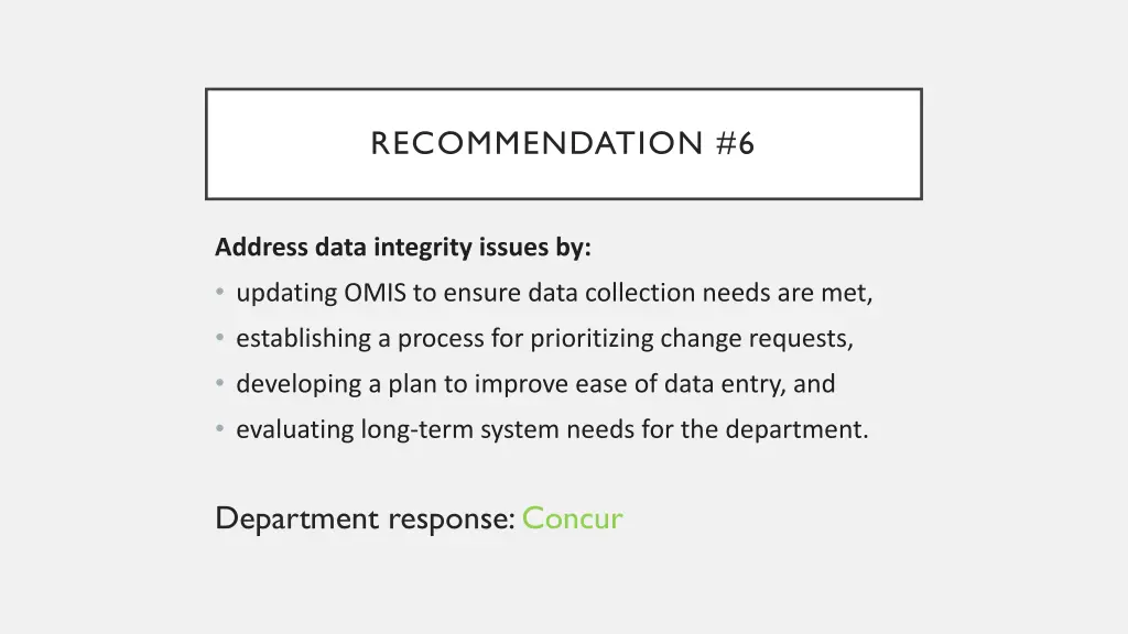 recommendation 6