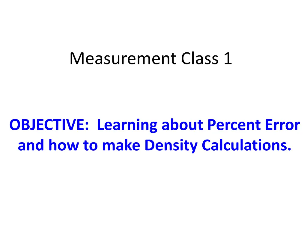 measurement class 1