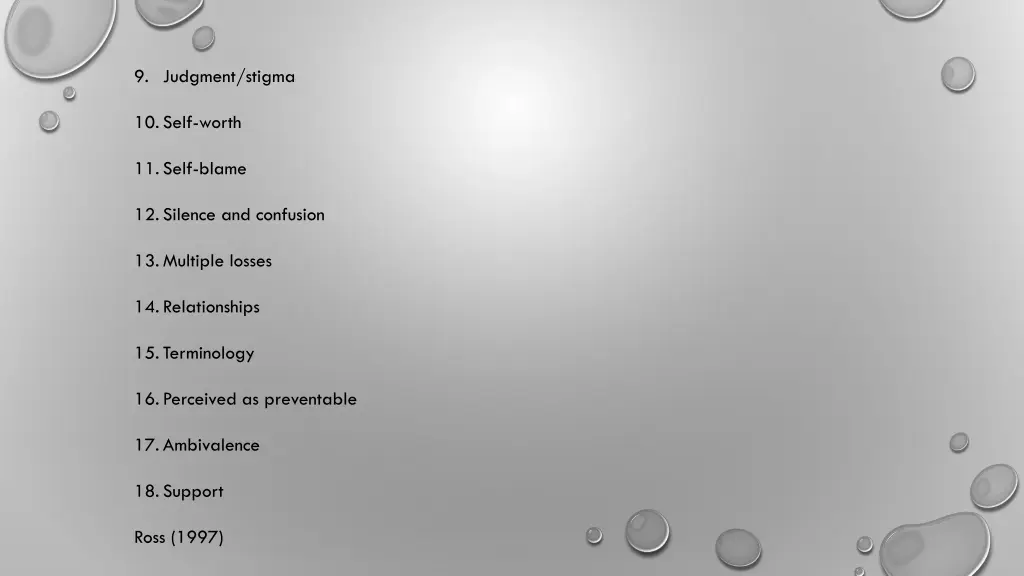 9 judgment stigma
