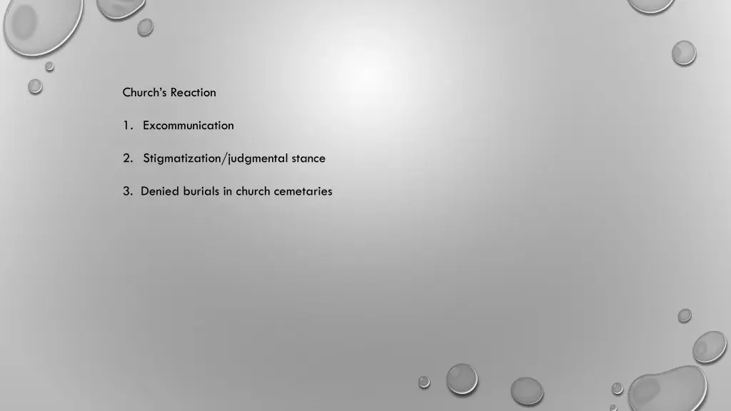 church s reaction