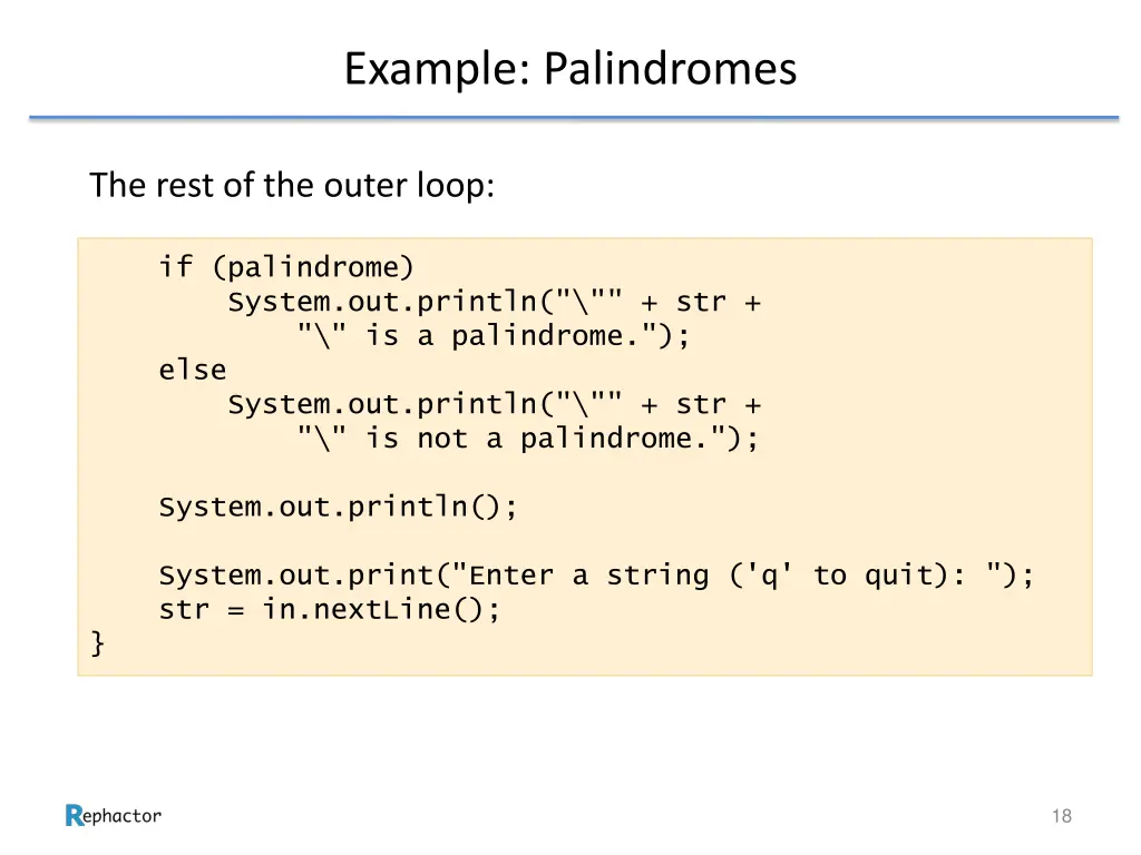 example palindromes 3