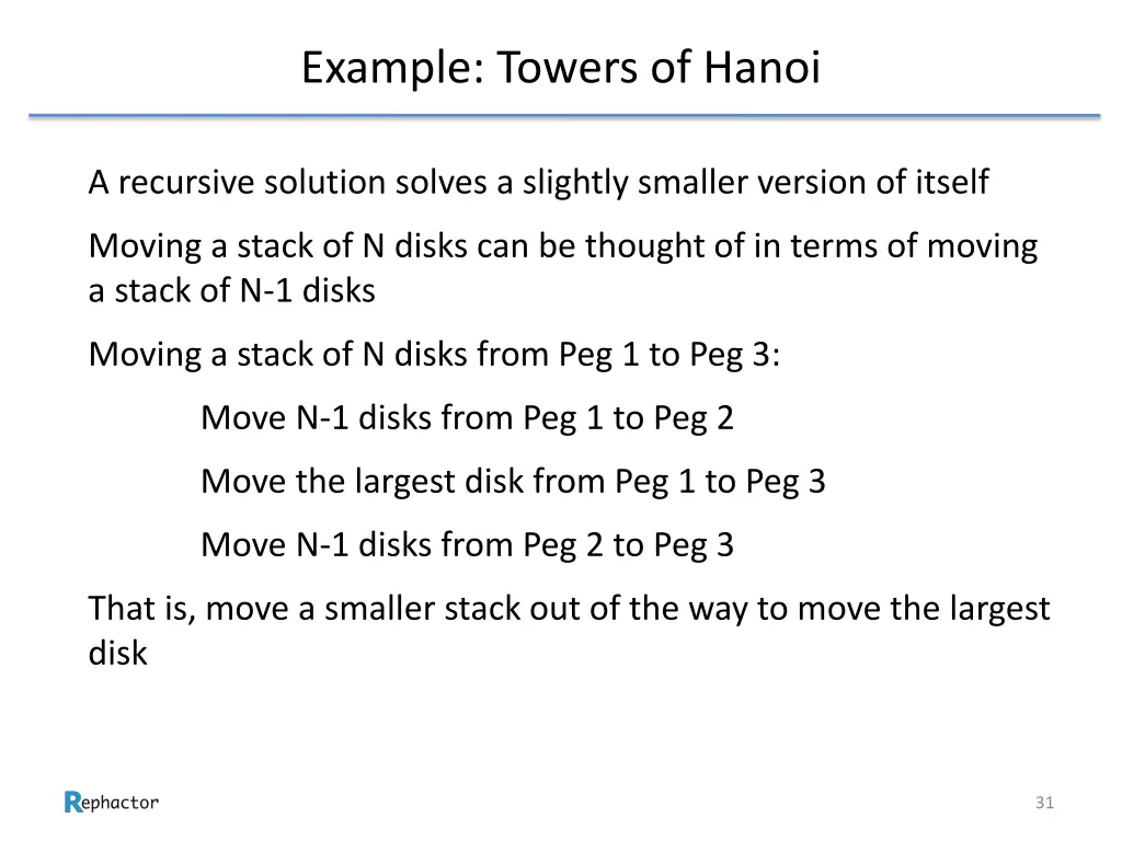 example towers of hanoi 4