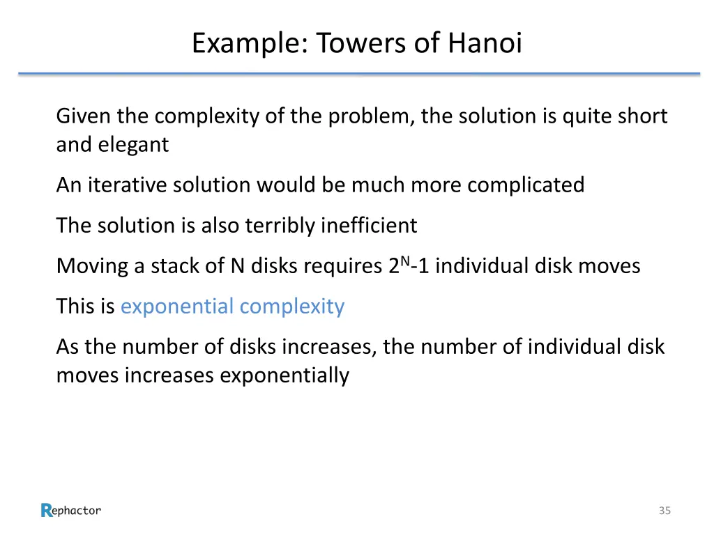 example towers of hanoi 8