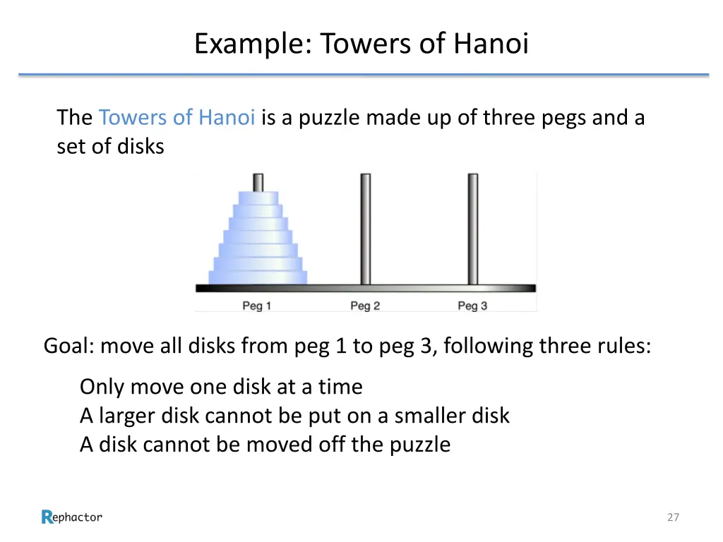 example towers of hanoi