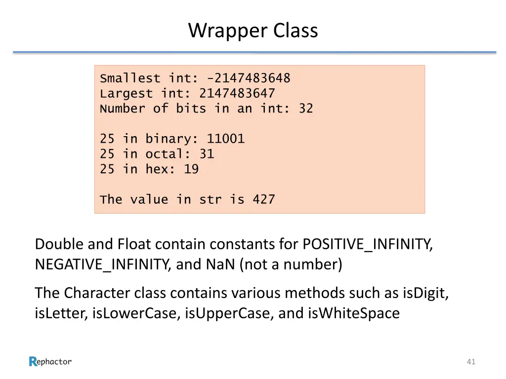 wrapper class