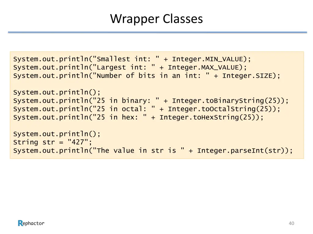 wrapper classes 2