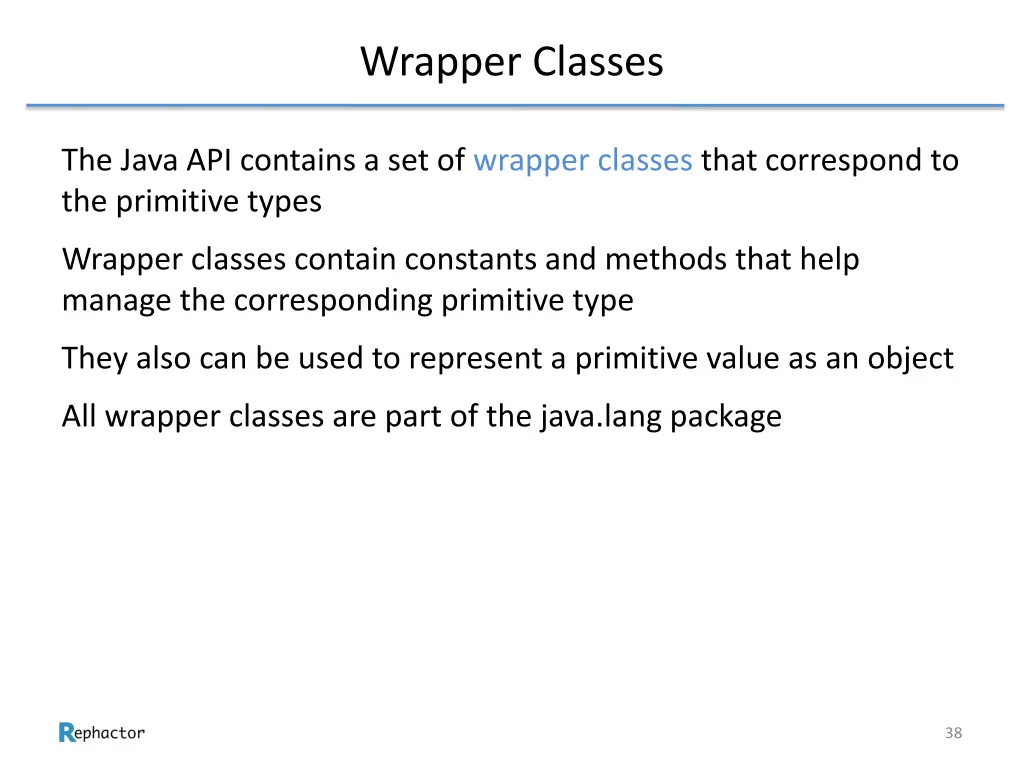 wrapper classes