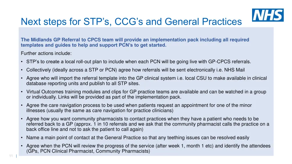 next steps for stp s ccg s and general practices