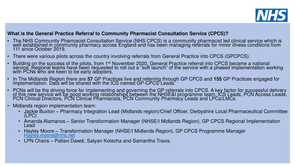 what is the general practice referral